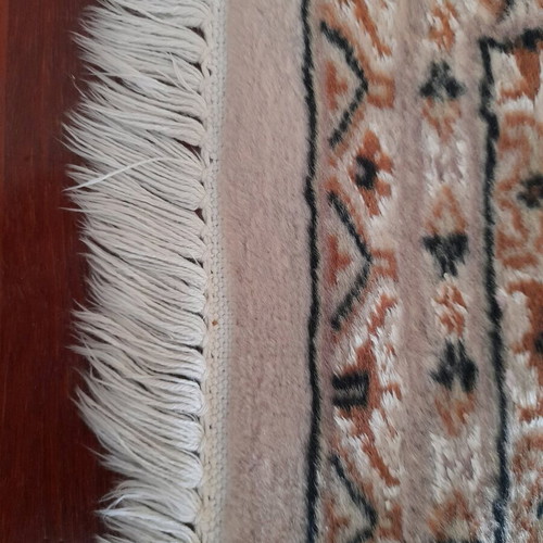 Handmade wool and silk bedroom rugs like new, set of 3 pieces