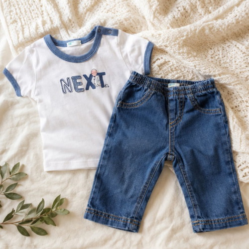 Benetton baby clothing set like new, 6 months