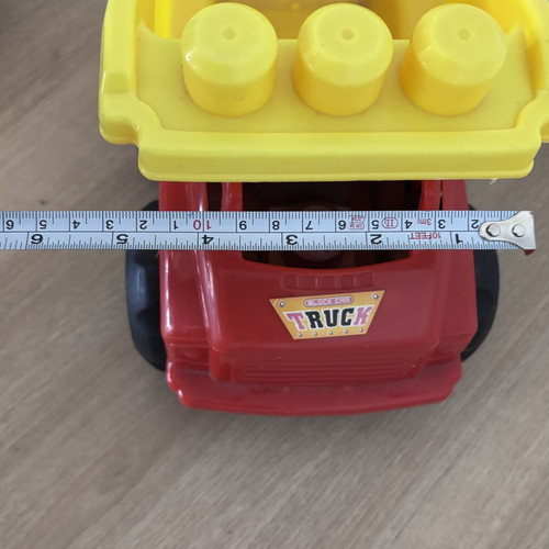 Plastic toy trucks used, pack of 3