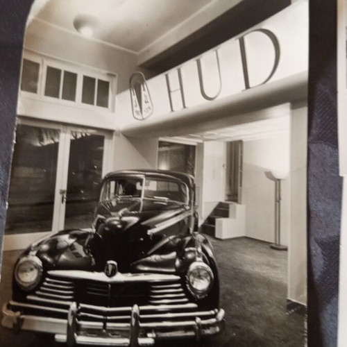 Hudson car photos used, set of five vintage pictures