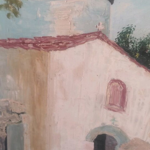 Relief painting with acrylics 66x85 cm like new