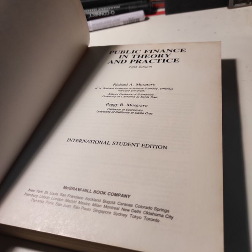 Public Finance in Theory and Practice used book, 5th edition 1989