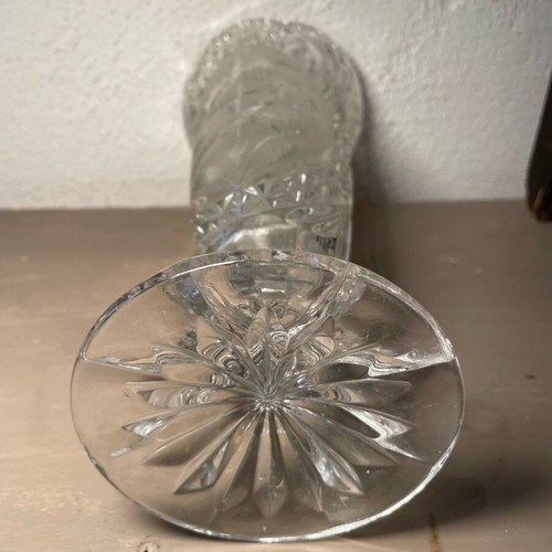 Crystal carved old vase like new