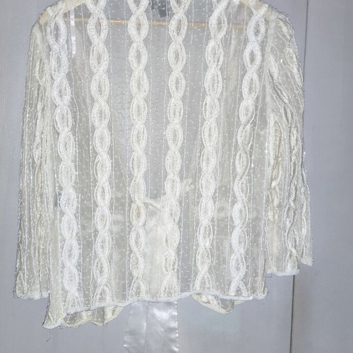 Adrianna Papell Evening Bolero Size L like new with Beads