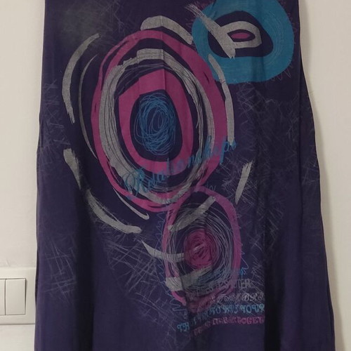 Viscose summer skirt purple JusTop like new, elastic waist