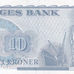 Norwegian banknote used