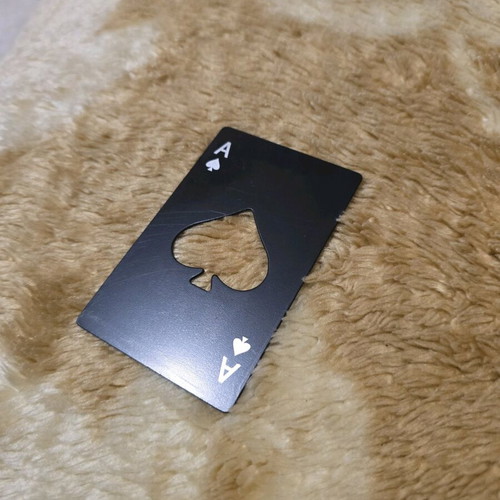 Playing card shaped bottle opener like new