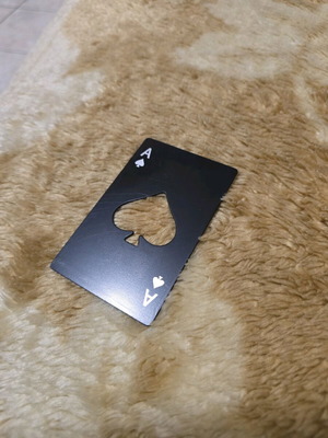 Playing card shaped bottle opener like new
