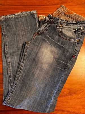 Seven 7 vintage denim bootcut pants used, size 27, blue