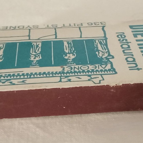 Diethnes Greek Restaurant Sydney matchboxes used