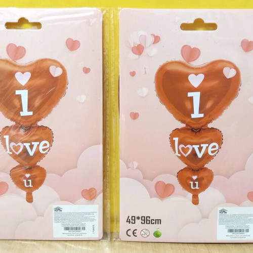 I Love U Heart Balloon Set new, 49×96 cm, 2 packs