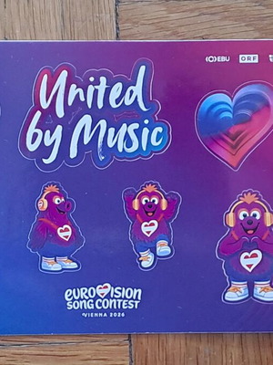 Αυτοκόλλητα μασκότ Auri Eurovision 2026 καινούργια επίσημα συλλεκτικά