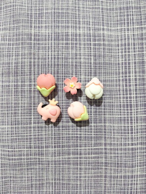 Decorative charms for Crocs new, pink and multicolor set