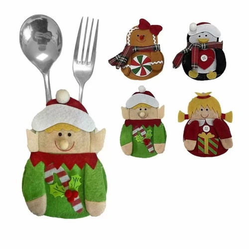 X-Mas cutlery holder new 16x10cm