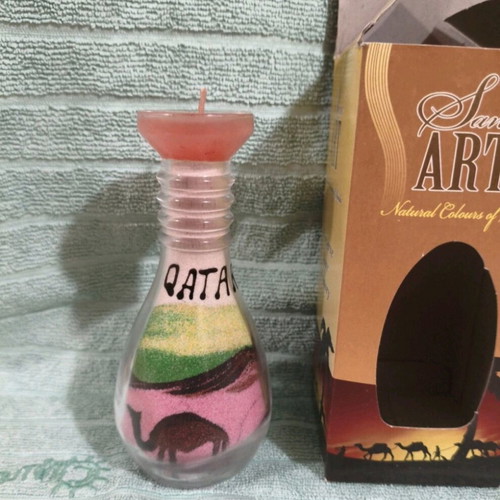 Handmade Sand Art Bottle 13cm New from Qatar