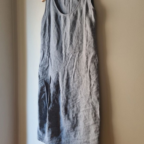 Barco linen dress size S-M like new, gray and blue