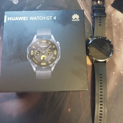 Huawei Watch GT 4 smartwatch with box and charging cable