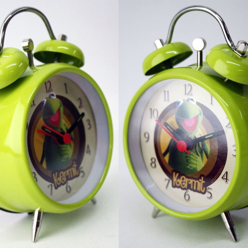 The Muppets Kermit The Frog Analog Table Clock Alarm New 2007