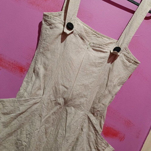 Katerina Karoussos basic linen dress size 1 like new, beige