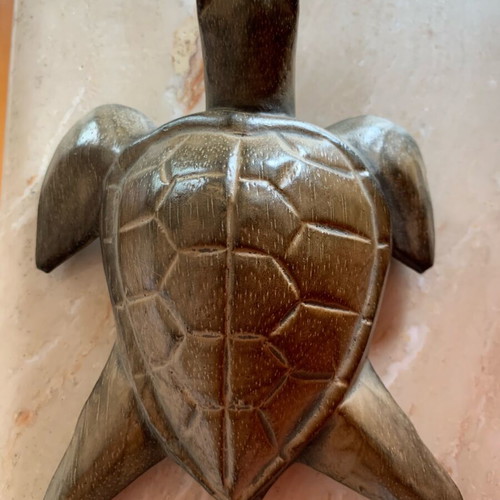 Wooden handmade turtle new, hand carved