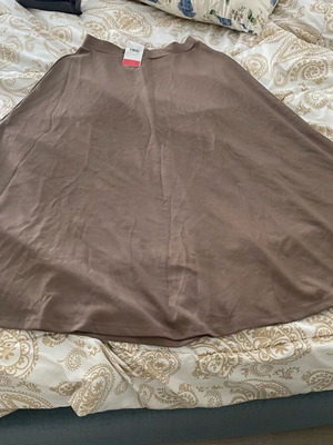 Long winter skirt new, beige/brown, size M