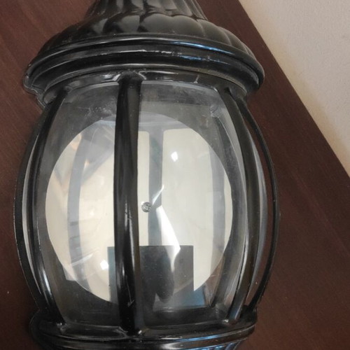 Outdoor wall light new, aluminum and glass, black