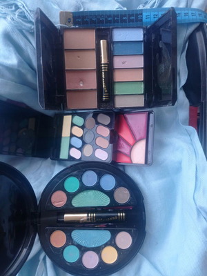 Papillon makeup sets used, 3 old pieces