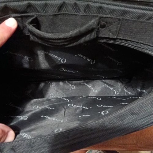 Diplomat PD137 men's briefcase used, black, laptop 15.6"