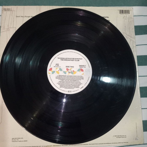 The Breakfast Club O.S.T. vinyl, rock