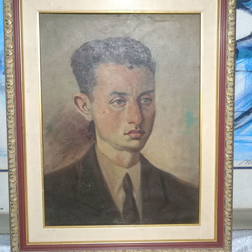 Portrait oil painting, unsigned, 40x50 cm with frame