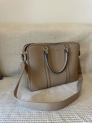 Verde beige laptop shoulder bag medium-large, like new