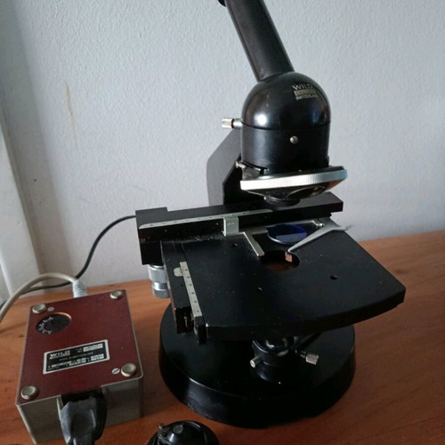 Collectible WILD Heerbrugg Microscope used with original accessory