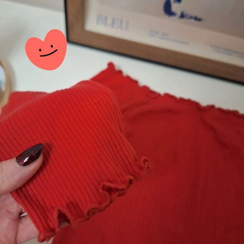 Crop top blouse red, new, H&M size M