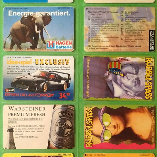German phone cards used, pack of 49 pieces