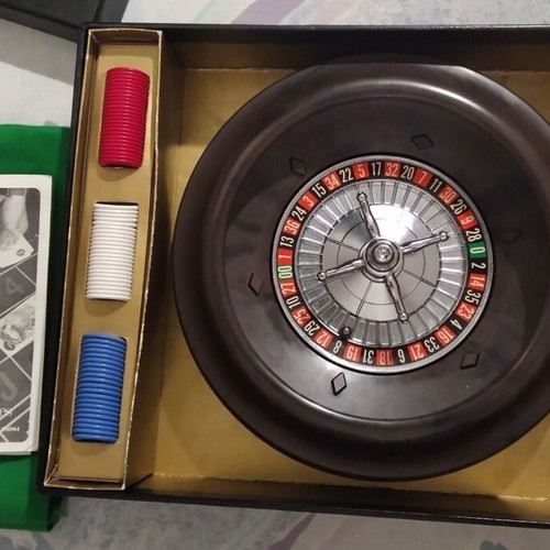 Roulette/ Ρουλέτα Vintage (1970's) Pleasantime,  Pacific Game Company, Wheel Chips Mat , 19€