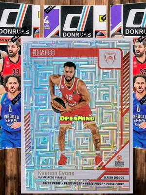 Κάρτα Press Proof Evans Olympiacos Donruss Euroleague 2024-25 καινούργια