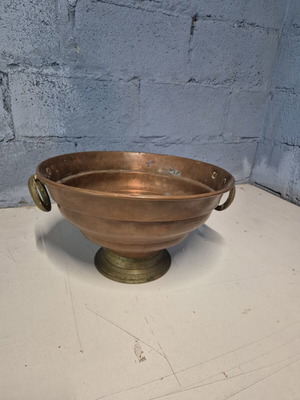 Copper Mangali large, like new, 45 cm diameter, 25 cm height