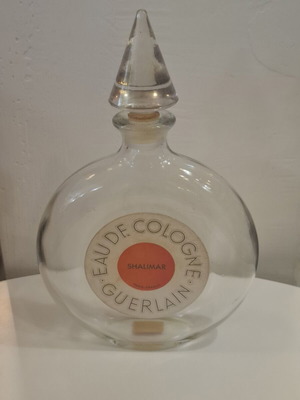Guerlain Shalimar Eau De Cologne Bottle extra large used vintage
