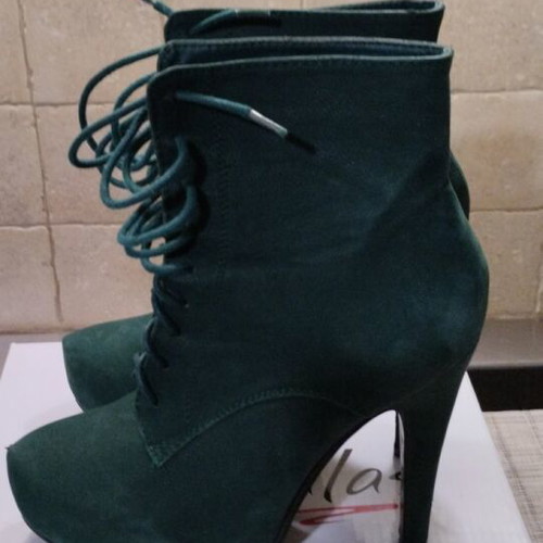 Tsoukalas Shoes ankle boots dark green like new