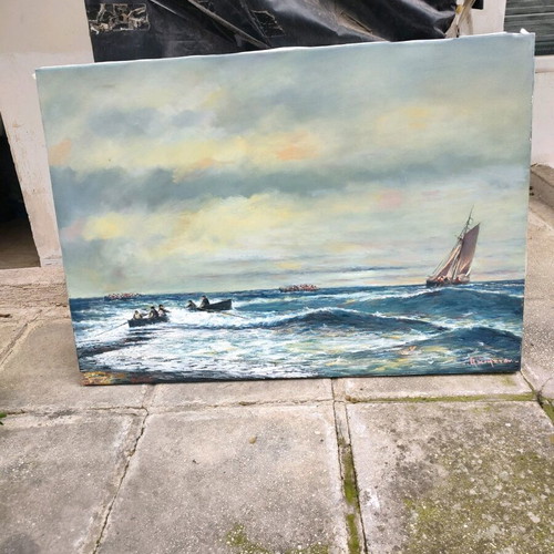Paintings like new, two, Christos seascape and unsigned