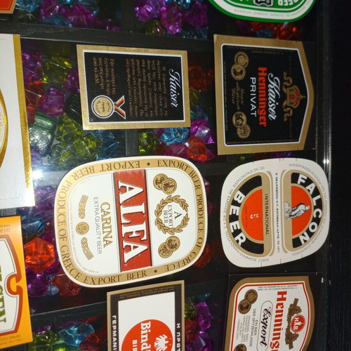 Vintage Beer Label Collection, 18 Pieces, Mint Condition