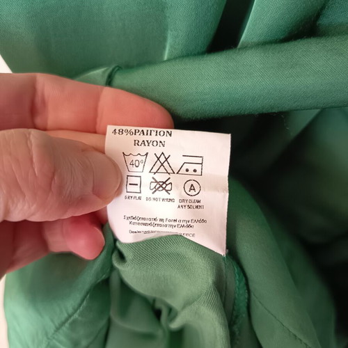 Forel midi dress like new, satin, green, size 4XL