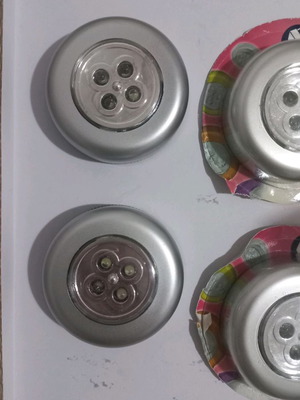 Spotlights with batteries adhesive set of 4 new