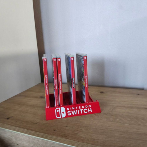 Nintendo Switch display stand new for 12 games, red 3D printed