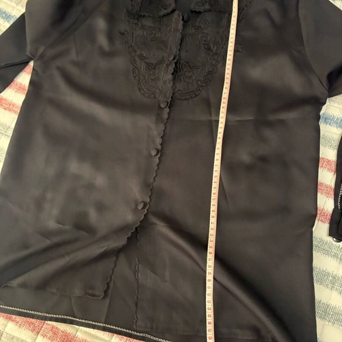Women's black blouse XXL with embroidery like new