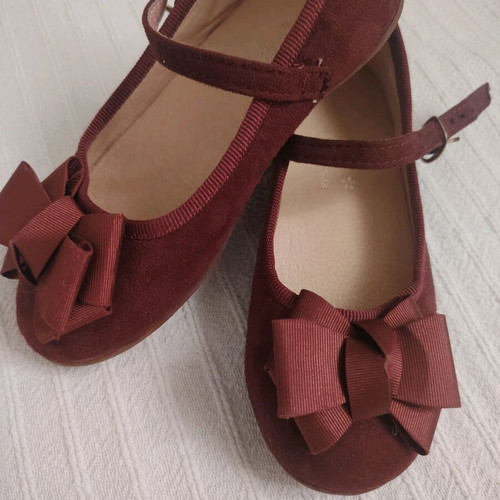 Suede velvet girls' shoes size 28 like new