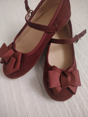 Suede velvet girls' shoes size 28 like new