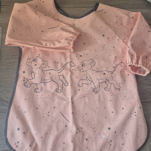 Disney Baby Silicone Bib with Sleeves used, waterproof