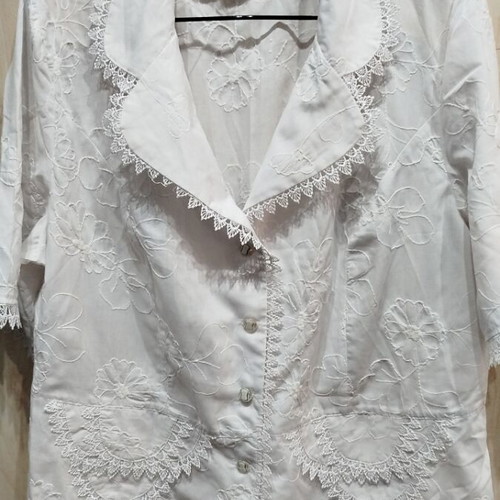 Vintage shirt blazer embroidered with lace, like new, size XXL-3XL