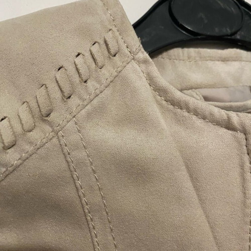 Kids bomber H&M like new, zip, suede fabric, grey and beige